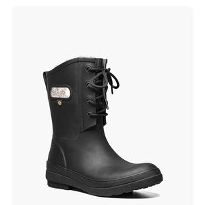 Bogs Women's Black Lace-Up Winter Boots